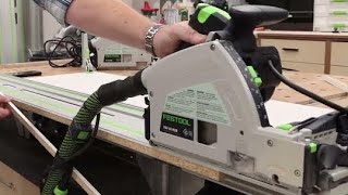 Track saw with 2 blades,  cuts better than your table saw