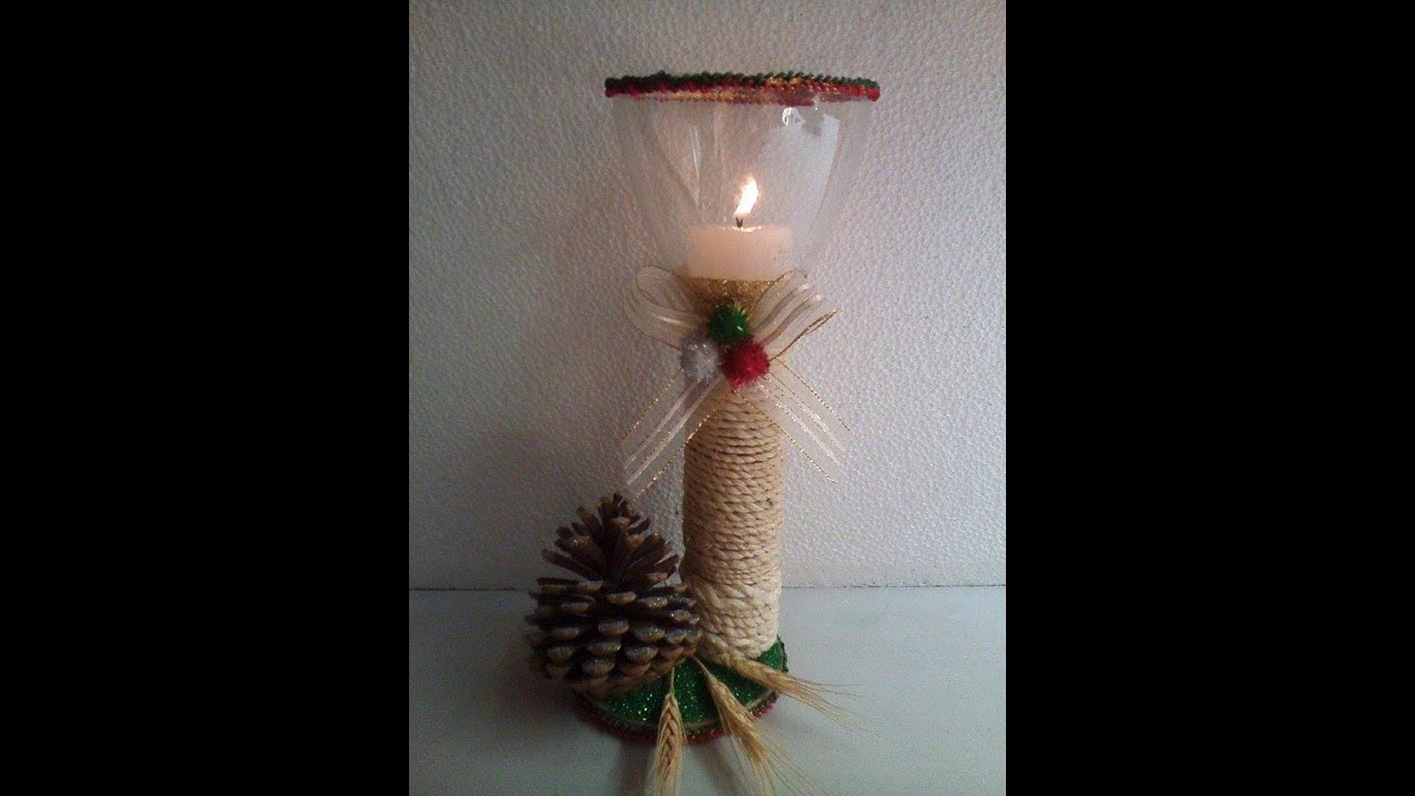 Candelabro navideño christmas candlestick reciclemos! youtube Carton Ideas Candelabros