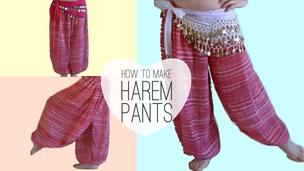 How to Make Belly Dancer Harem Pants - SPARKLY BELLY