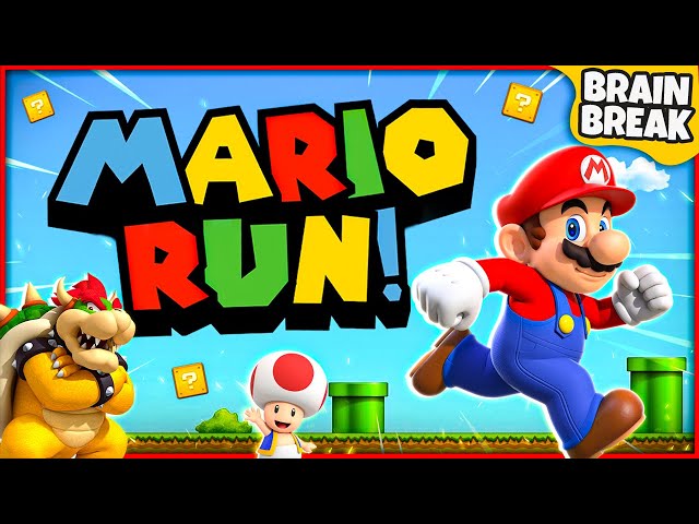 Mario Run | Mario Brain Break | Super Mario Games For Kids | GoNoodle class=