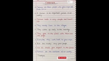 Essay on farmer l 10 lines on farmer in english l speech on farmer l paragraph writing on farmer