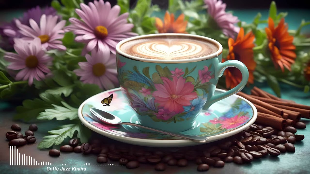 Расслабляющий весенний джаз | Успокаивающая босса новая инструментала для снятия стресса d