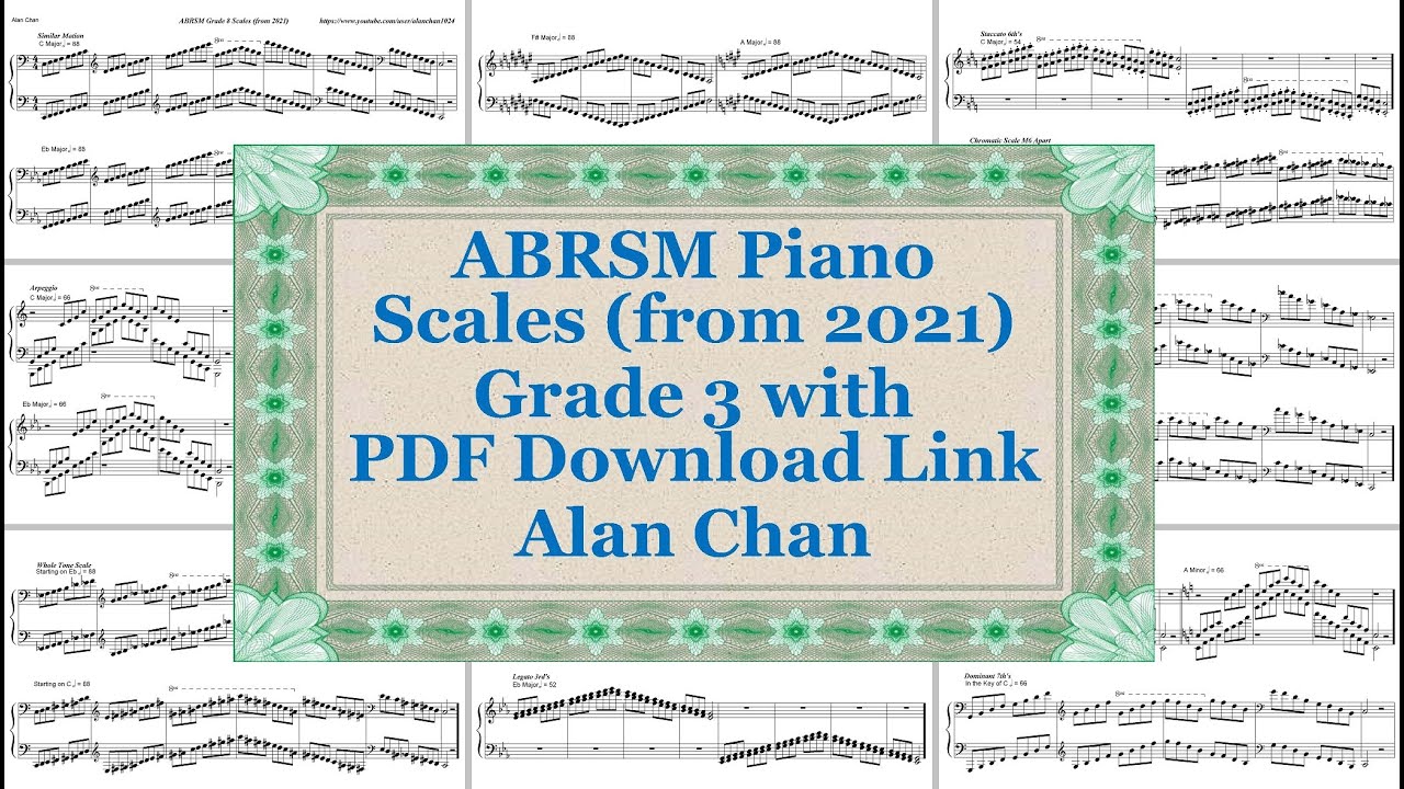 ABRSM Piano Scales from 2021 Grade 3 YouTube