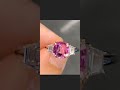 Unheated vivid pink sapphire 18k white gold ring with diamond #pink #diamond #sapphire#jwellery#ring