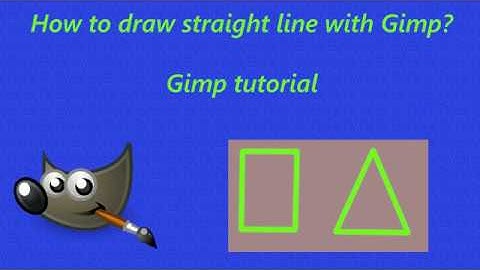 How To Draw Straight Line in Gimp l Gimp tutorial