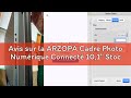 Avis sur la ARZOPA Cadre Photo Numérique Connecté 10,1" Stockage Cloud Gratuit et Illimité HD Écran