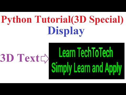 Python 3D Special: Program to display Text in 3D