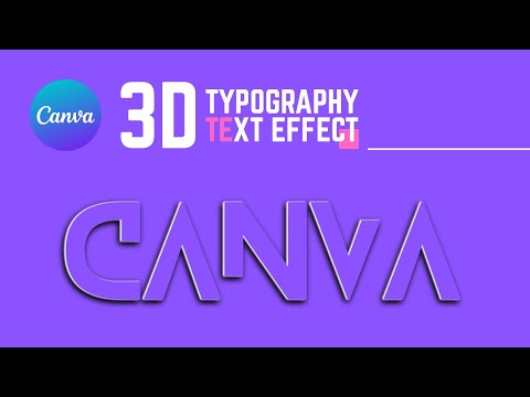 Canva Tutorial : 3D Typography Text Effect | Simple steps !