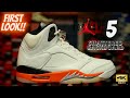 FIRST LOOK!! JORDAN 5 ORANGE BLAZE “SHATTERED BACKBOARD” OVERVIEW & FIRST THOUGHTS!!