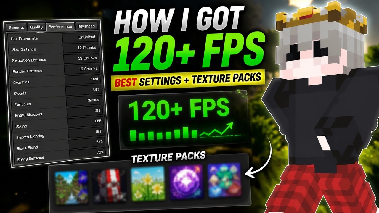 The Best FPS BOOST Texture Pack For MCPE 1.21+ [NO LAG + Smooth ...