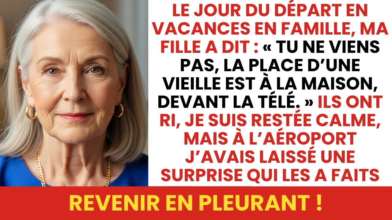 « La place d’une vieille, c’est chez elle » a dit ma fille… Le soir même, j’ai décidé de…
