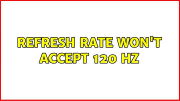 Ubuntu: Refresh rate won