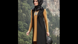 Alvina 2017 Tesettür Uzun Yelek Modelleri