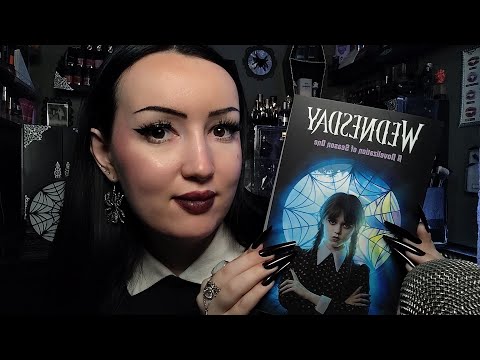 ASMR Whisper Reading A Book to You 📓 Wednesday: A Novelization of Season One 🕸️ Čitam Vam Knjigu 
