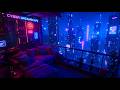 Cyberpunk Skyline Room | Neon Future View | Ambient Relaxation &amp; Deep Sleep | 4K [8 HOURS]