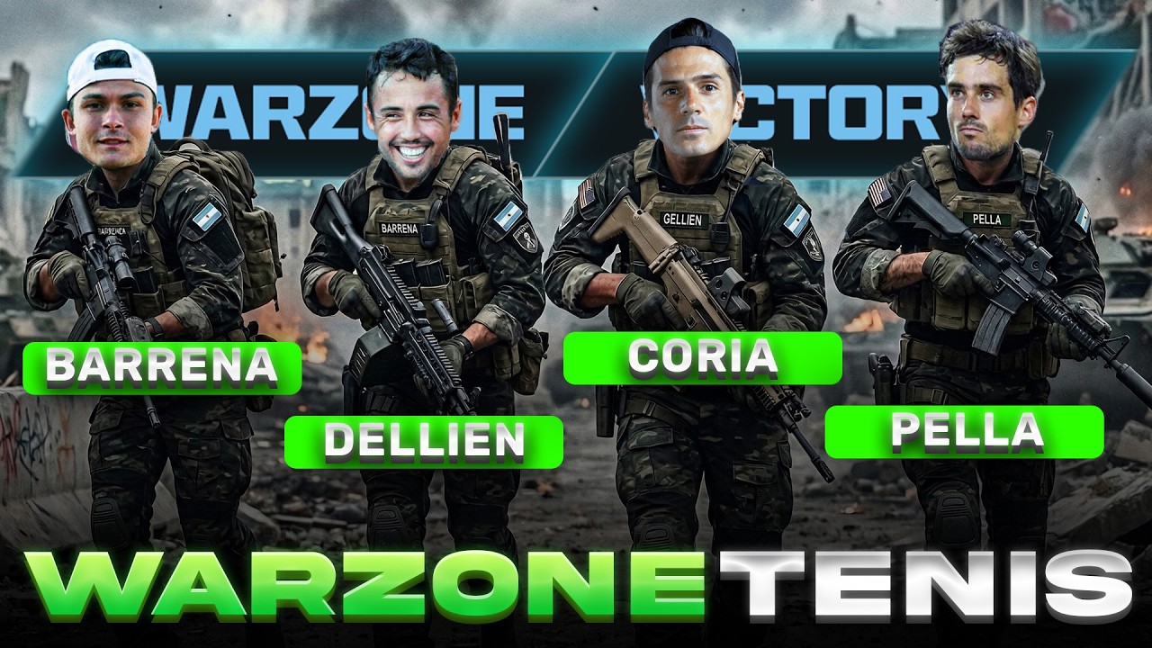 CUATRO TENISTAS JUEGAN al COD WARZONE 🎾