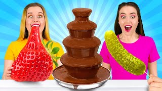 SQUISHY FOOD VS REAL FOOD CHALLENGE || Last to STOP Eating Wins! Taste Test by 123 GO! FOOD