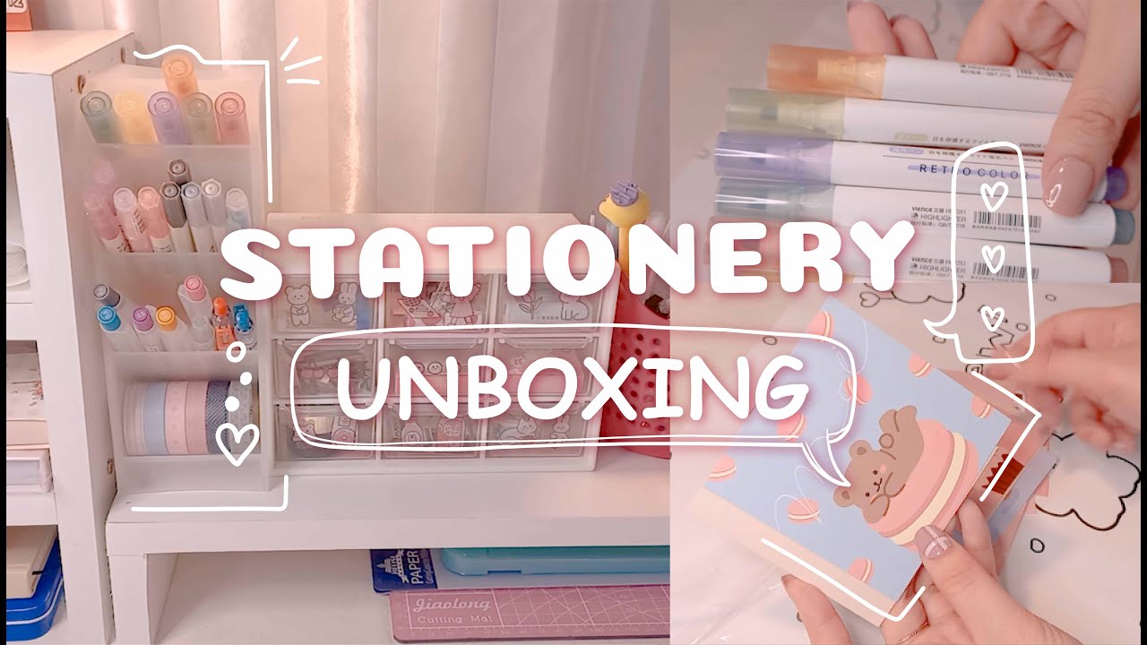 [UNBOXING] Stationery haul with Joey 🎁 💕 Khui dụng cụ văn phòng phẩm