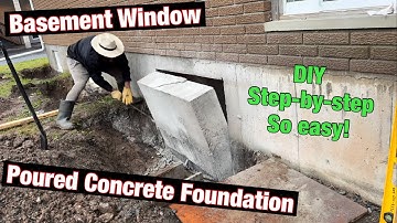 Een kelderraam installeren in een gegoten betonnen fundering | Volledige doe-het-zelf-stap-voor-s...