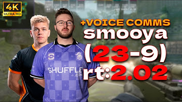 smooya (23-9) rt:2.02 w/blameF +VOICE COMMS (ancient) | FACEIT Ranked EU | #cs2 #pov