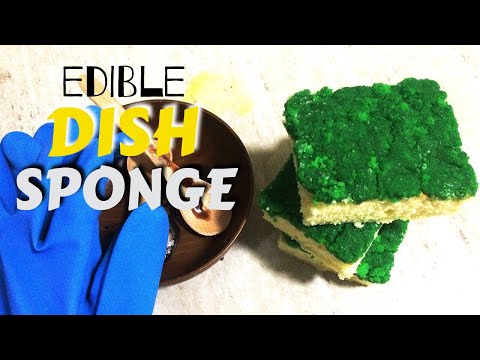 HOW TO MAKE EDIBLE DISH SPONGE CAKE