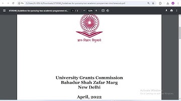 Guidelines for Dual Degree program #ugc #degree #dualdegree
