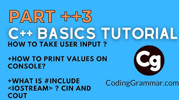 Part 3 - C++ Basics Tutorial | cin and cout in c++ | c++ iostream tutorial |c++ console input output