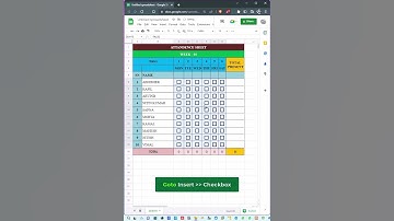 👌  Insert Checkbox in Excel and Create a Attendance Sheet with Counts  #shorst  | Ethica