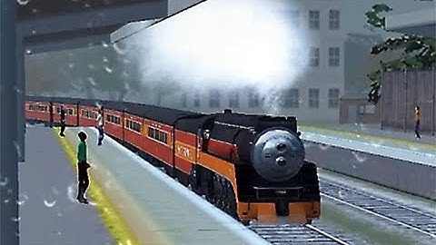 Train Sim - Japan using Southern Pacific 4449 in Rainy Day - Simulasi Kereta Api