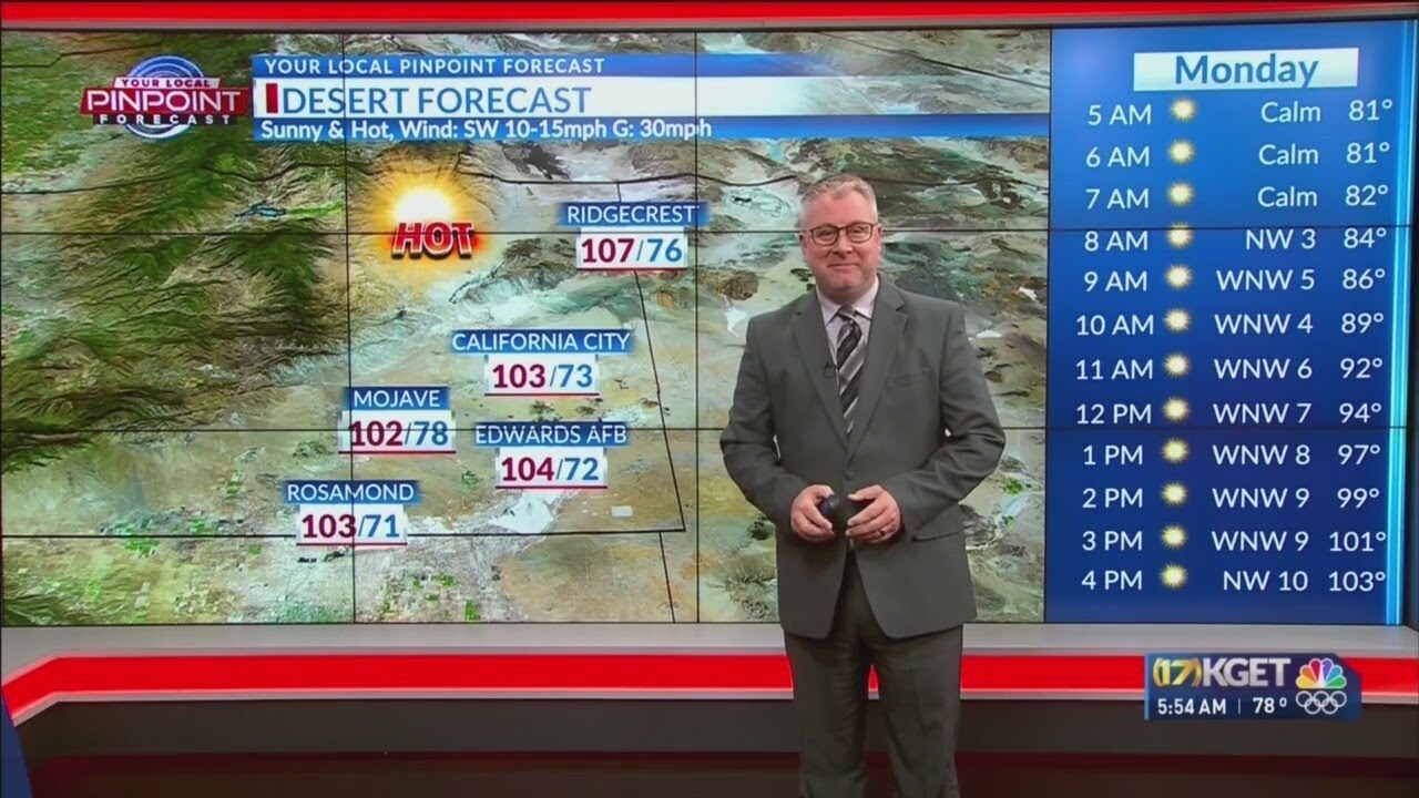 Temperatures fall, expect hazy skies over Kern County - YouTube