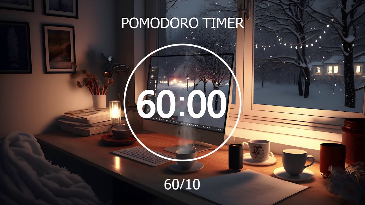 60/10 Pomodoro Timer ★︎ Study With Me ★︎ Lofi Music ★︎ Cozy Room, Deep ...