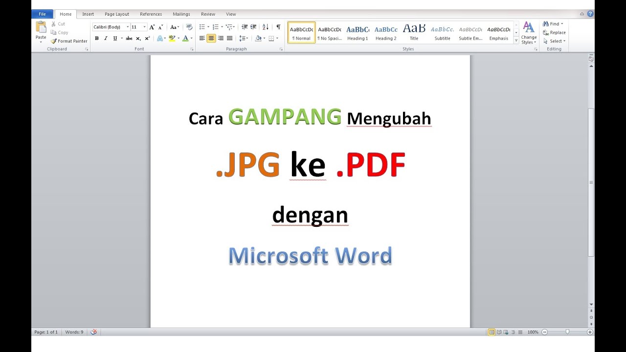 Cara Mengubah File JPG ke PDF dengan CEPAT dan MUDAH - YouTube