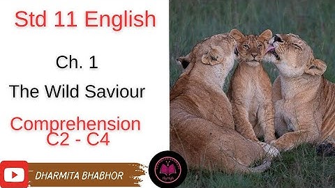 STD 11 English Unit 1 Read 2| The wild Saviour | Comprehension C2 - C4 #std11 #english