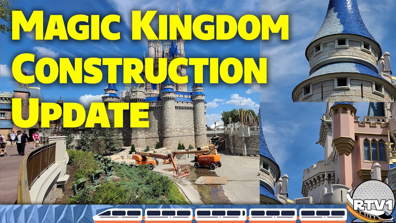 Magic Kingdom Construction Update - Cinderella Castle Painting, Tron & More | Walt Disney World