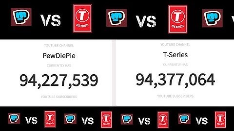 PEWDIEPIE vs TSERIES LIVE SUB COUNT