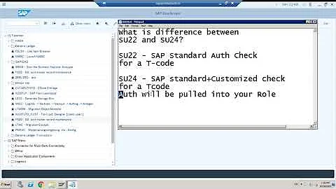 SAP Security | What is the difference between SU22 and SU24 ? | Sridhar Gajulapalli