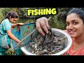 Fishing more prawn in river with azmainvlogs cooking eating spicy prawn  village style fishing