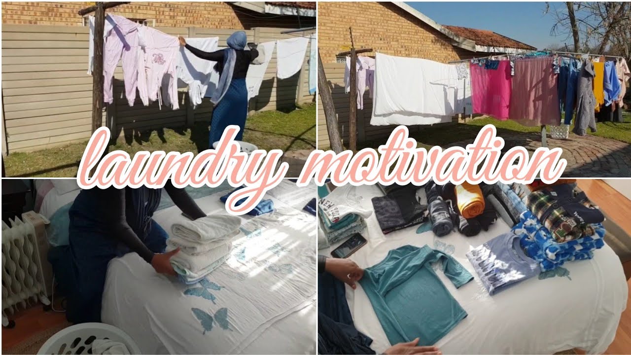 SATISFYING LAUNDRY FOLDING MOTIVATION |WEEKLY LAUNDRY ROUTINE|South African Youtuber