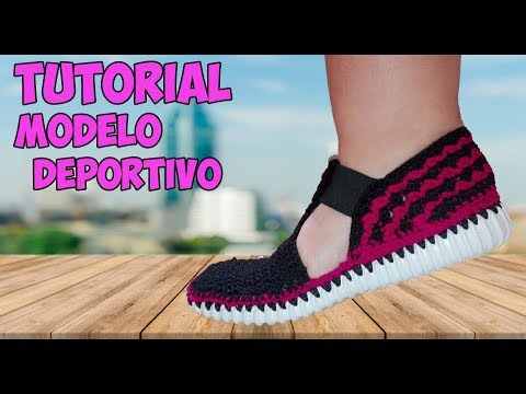 monstruo Permanente Tesoro ZAPATOS TEJIDOS EN CROCHET - MODELO DEPORTIVO - YouTube