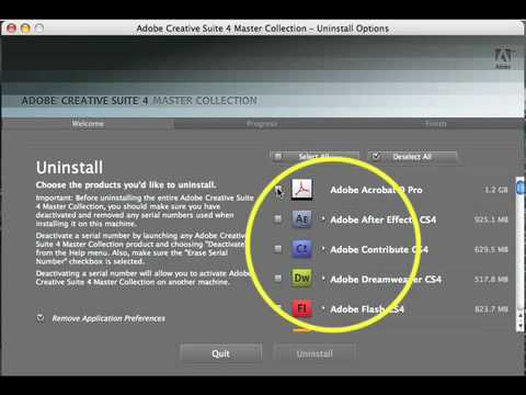 Tutorial How To Remove Adobe Cs4 Apps From Your Computer Youtube