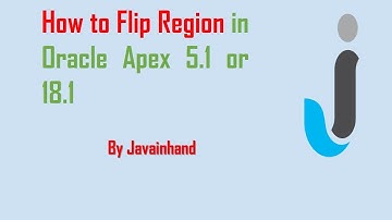 Oracle APEX Tutorial(39)-How to Flip Region in Oracle Apex 5.1/18.1/19.1