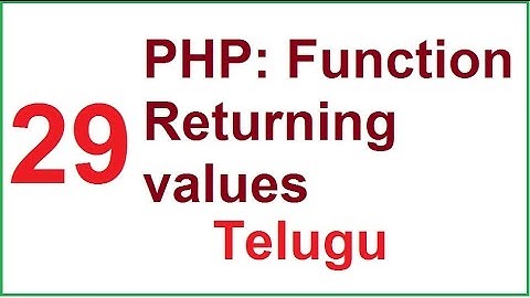 function with retun arguments php telugu 29-vlr training
