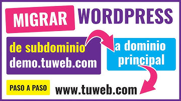 🥇Como pasar de SUBDOMINIO a dominio principal una WEB de WORDPRESS paso a paso 2021