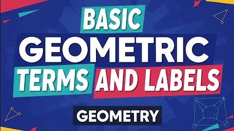 Basic Geometric Terms and Labels (Geometry)