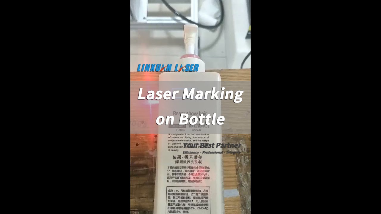 Laser Marking Production Code and Date on Shampoo Bottle