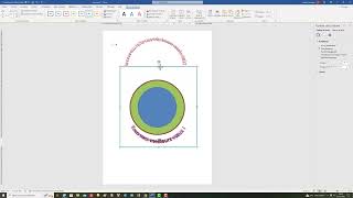 Texte curviligne autour d'un cercle et mise en forme des cercles dans Word 2021