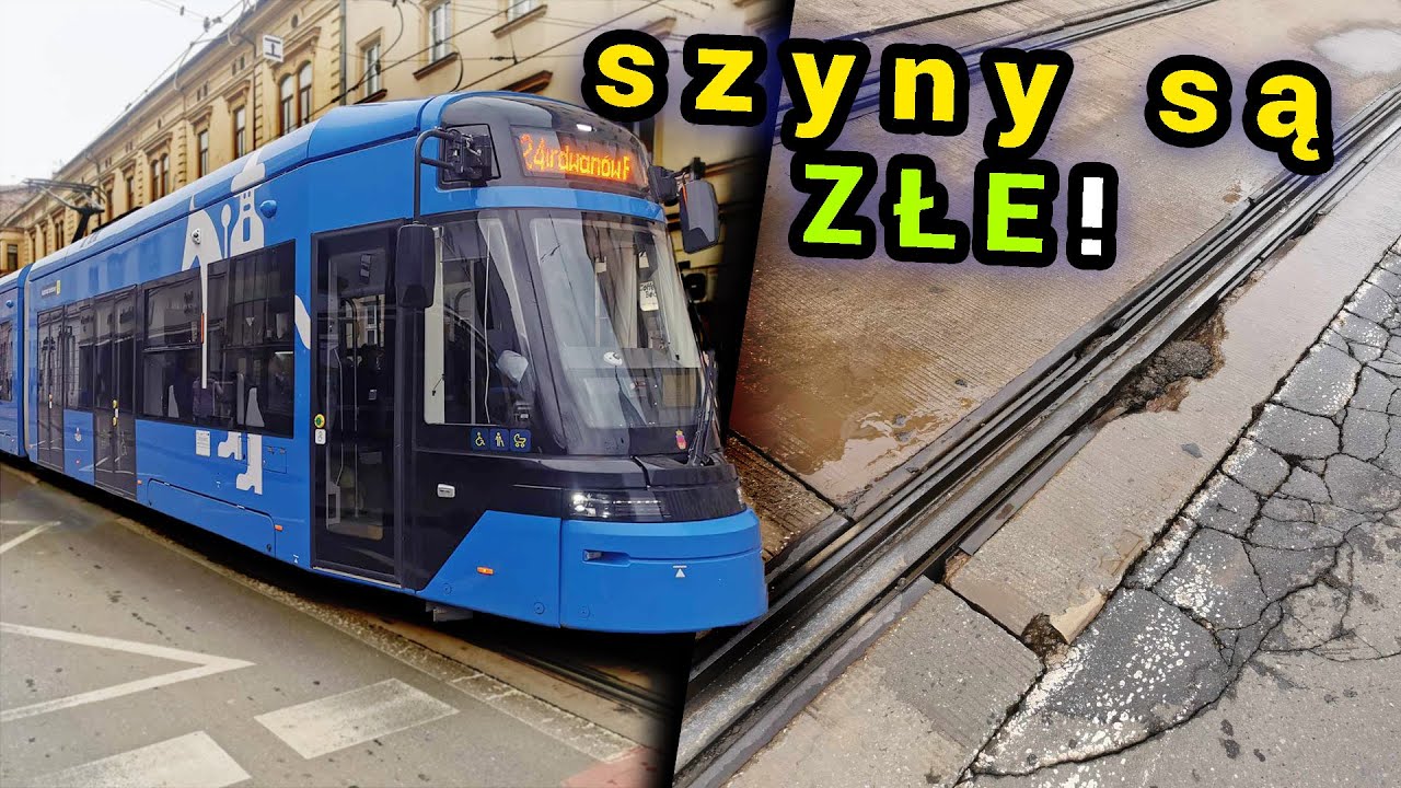 KRAKÓW i NAJGORSZE TOROWISKO TRAMWAJOWE 🚋 linia tramwajowa nr 24 / Kurdwanów P+R - Bronowice Małe
