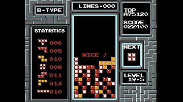 my first 19-5 with hypertapping - nes tetris
