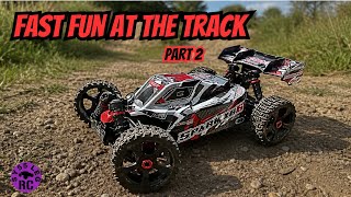 Fast track, jumps, rally cars! What could go wrong?? #teamcorally #spark #python #mjx