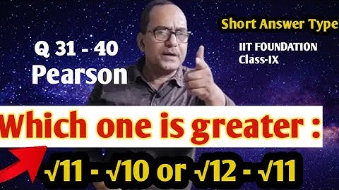 Short Answer Type Questions IIT Foundation Class IX | Pearson Class 9 Ch 1 Short Question 31 - 40